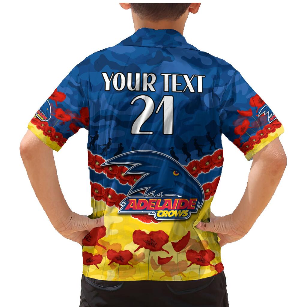 Custom Adelaide Crows Football Family Matching Mermaid Dress and Hawaiian Shirt ANZAC Lest We Forget