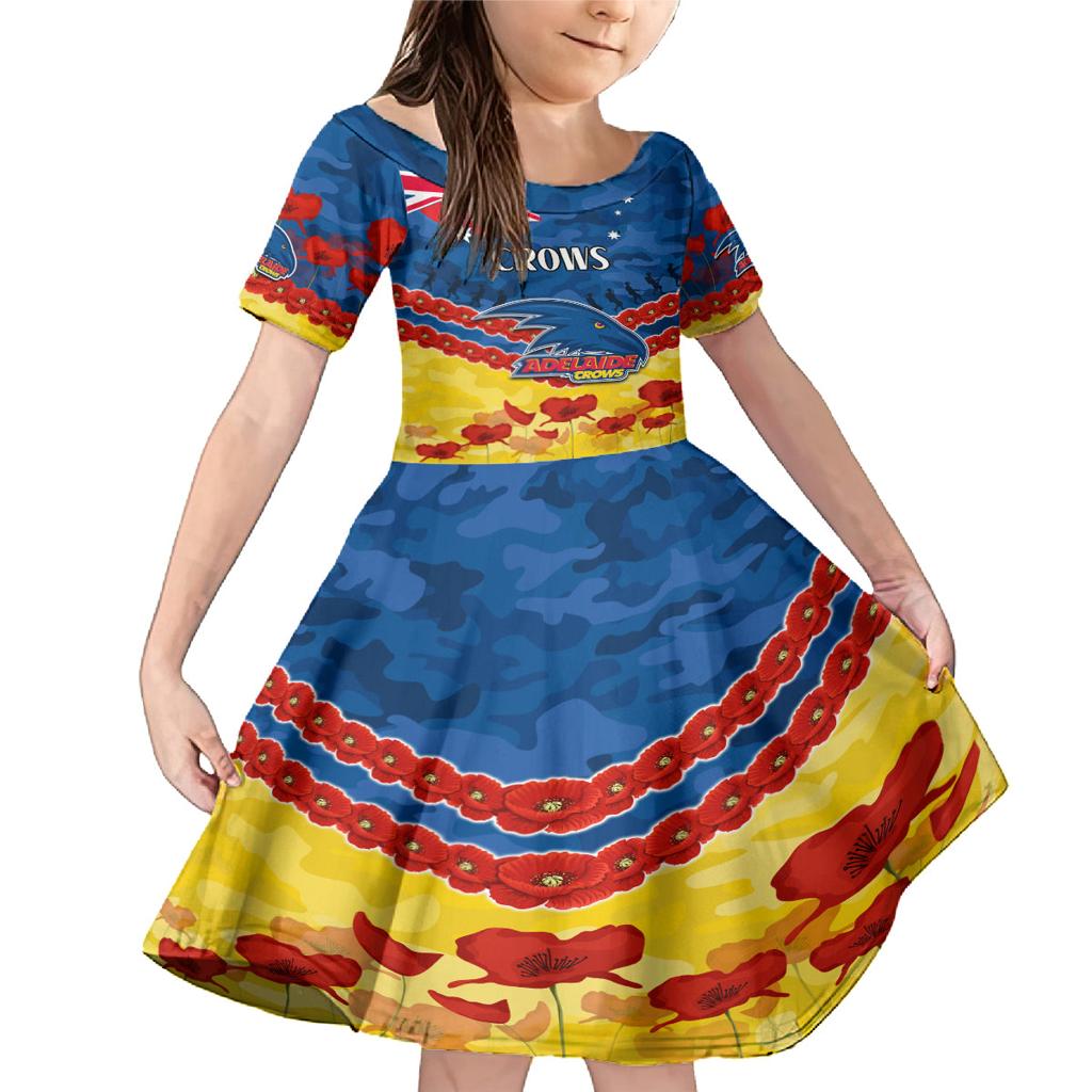 Custom Adelaide Crows Football Family Matching Mermaid Dress and Hawaiian Shirt ANZAC Lest We Forget