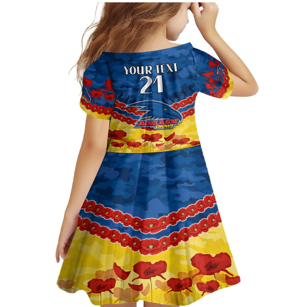 Custom Adelaide Crows Football Family Matching Mermaid Dress and Hawaiian Shirt ANZAC Lest We Forget