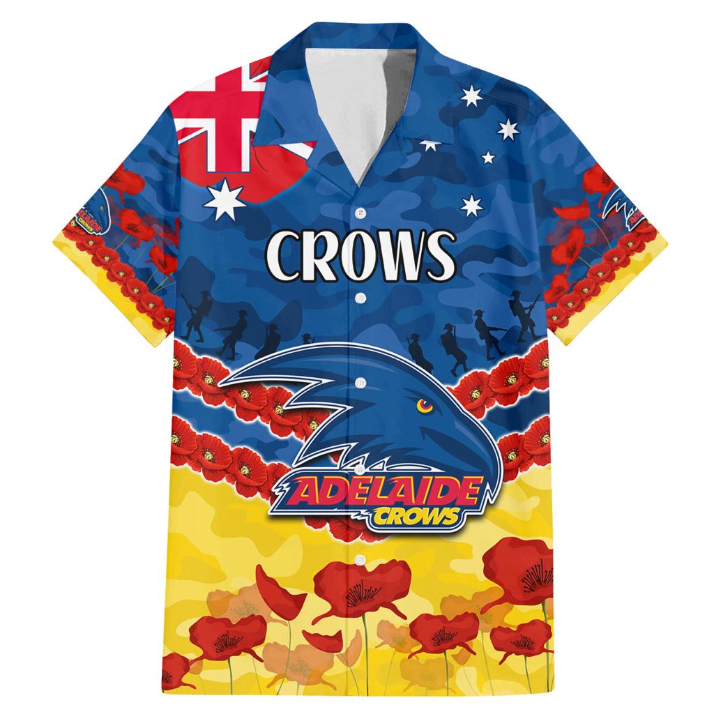 Custom Adelaide Crows Football Family Matching Mermaid Dress and Hawaiian Shirt ANZAC Lest We Forget