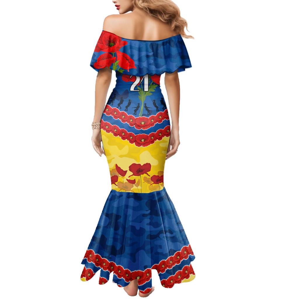 Custom Adelaide Crows Football Family Matching Mermaid Dress and Hawaiian Shirt ANZAC Lest We Forget