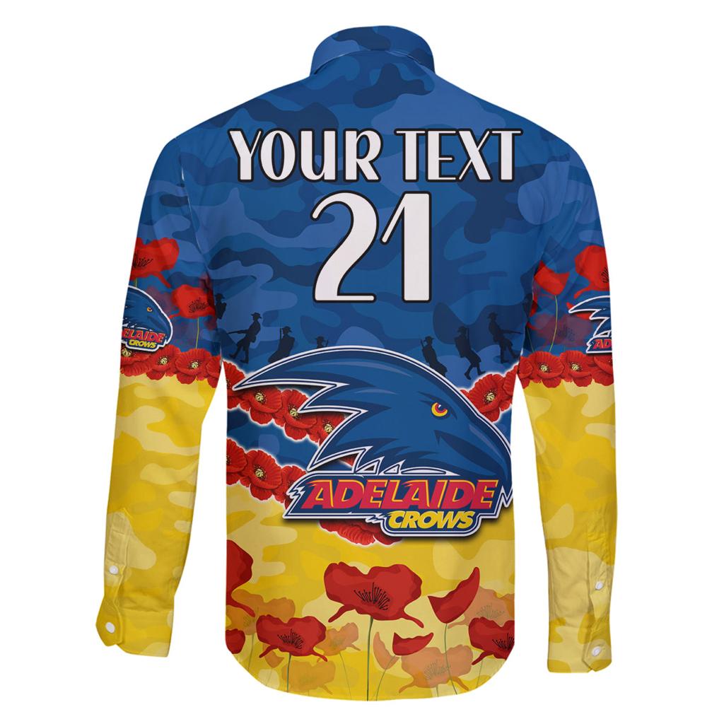Custom Adelaide Crows Football Family Matching Off Shoulder Maxi Dress and Hawaiian Shirt ANZAC Lest We Forget