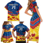 Custom Adelaide Crows Football Family Matching Short Sleeve Bodycon Dress and Hawaiian Shirt ANZAC Lest We Forget