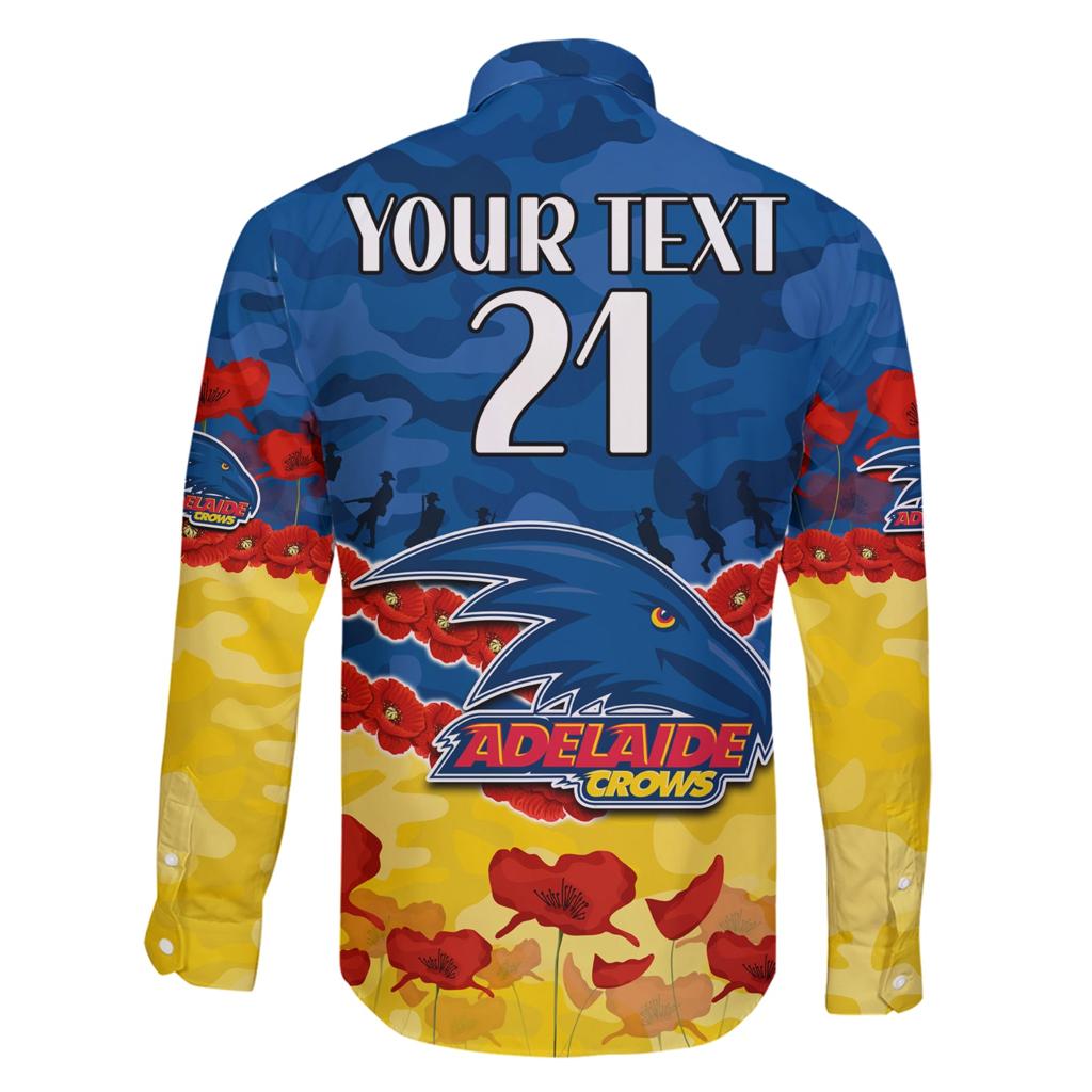 Custom Adelaide Crows Football Family Matching Short Sleeve Bodycon Dress and Hawaiian Shirt ANZAC Lest We Forget