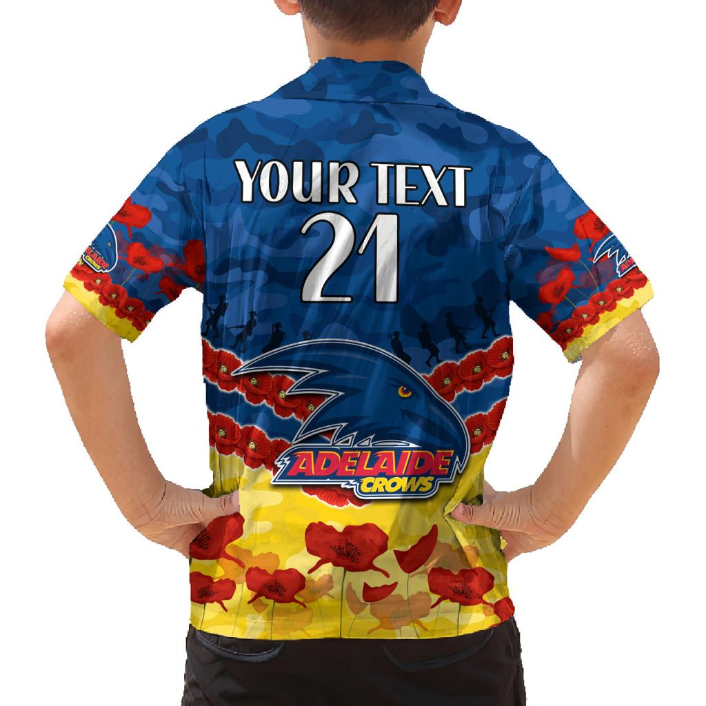 Custom Adelaide Crows Football Family Matching Summer Maxi Dress and Hawaiian Shirt ANZAC Lest We Forget