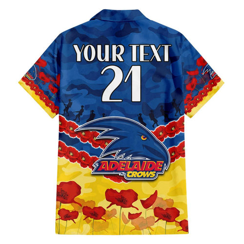 Custom Adelaide Crows Football Family Matching Summer Maxi Dress and Hawaiian Shirt ANZAC Lest We Forget