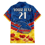 Custom Adelaide Crows Football Family Matching Tank Maxi Dress and Hawaiian Shirt ANZAC Lest We Forget
