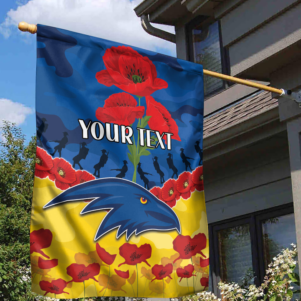 Custom Adelaide Crows Football Garden Flag ANZAC Lest We Forget