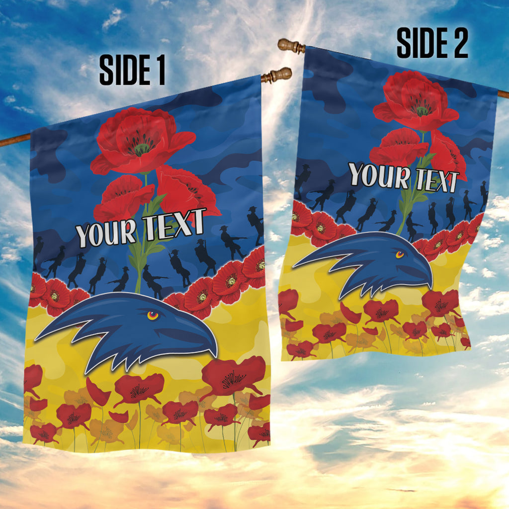 Custom Adelaide Crows Football Garden Flag ANZAC Lest We Forget