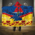 Custom Adelaide Crows Football Hooded Blanket ANZAC Lest We Forget