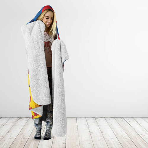 Custom Adelaide Crows Football Hooded Blanket ANZAC Lest We Forget
