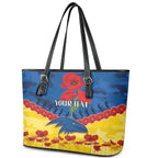 Custom Adelaide Crows Football Leather Tote Bag ANZAC Lest We Forget