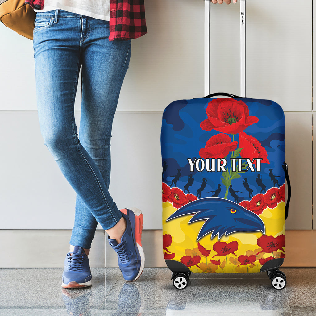 Custom Adelaide Crows Football Luggage Cover ANZAC Lest We Forget