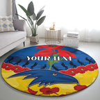 Custom Adelaide Crows Football Round Carpet ANZAC Lest We Forget