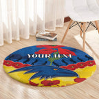 Custom Adelaide Crows Football Round Carpet ANZAC Lest We Forget