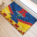 Custom Adelaide Crows Football Rubber Doormat ANZAC Lest We Forget