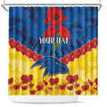 Custom Adelaide Crows Football Shower Curtain ANZAC Lest We Forget