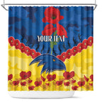 Custom Adelaide Crows Football Shower Curtain ANZAC Lest We Forget