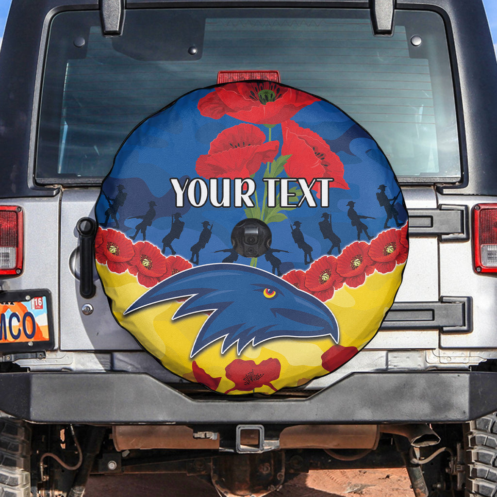 Custom Adelaide Crows Football Spare Tire Cover ANZAC Lest We Forget