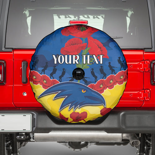 Custom Adelaide Crows Football Spare Tire Cover ANZAC Lest We Forget
