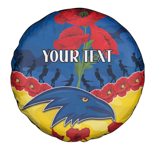 Custom Adelaide Crows Football Spare Tire Cover ANZAC Lest We Forget