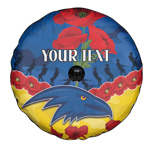 Custom Adelaide Crows Football Spare Tire Cover ANZAC Lest We Forget