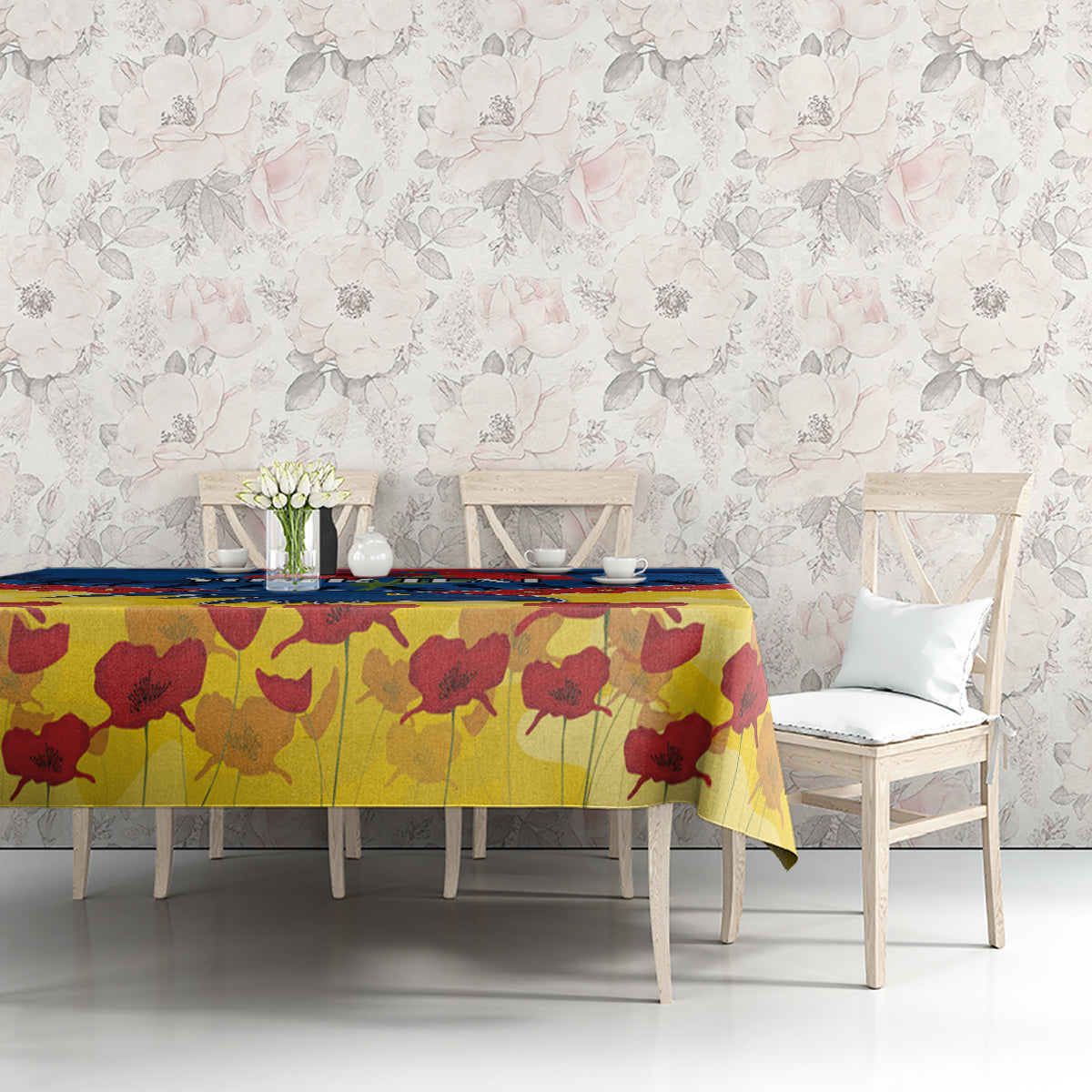 Custom Adelaide Crows Football Tablecloth ANZAC Lest We Forget