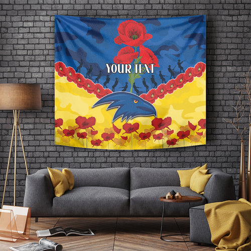 Custom Adelaide Crows Football Tapestry ANZAC Lest We Forget