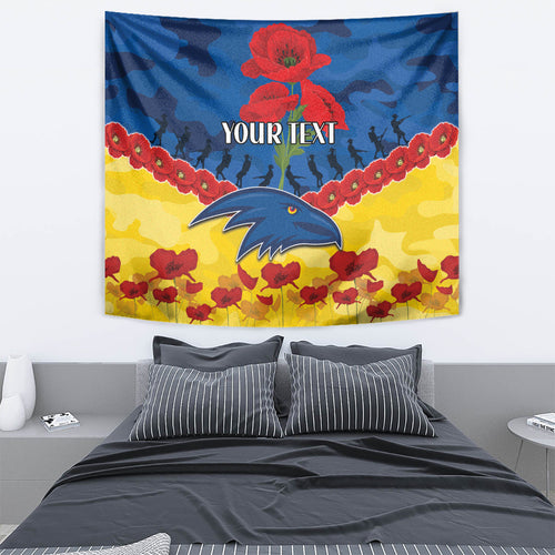 Custom Adelaide Crows Football Tapestry ANZAC Lest We Forget