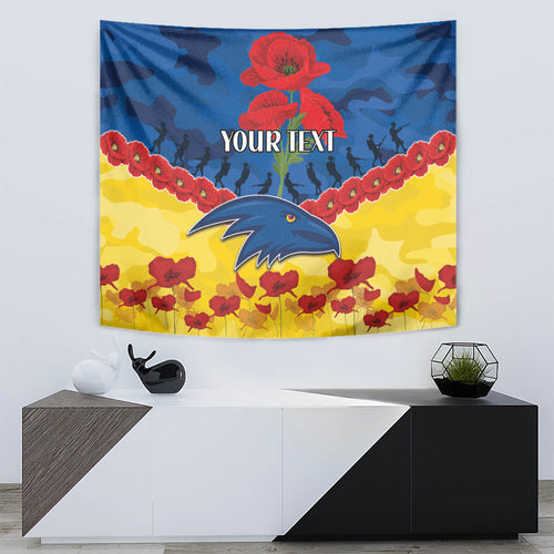 Custom Adelaide Crows Football Tapestry ANZAC Lest We Forget