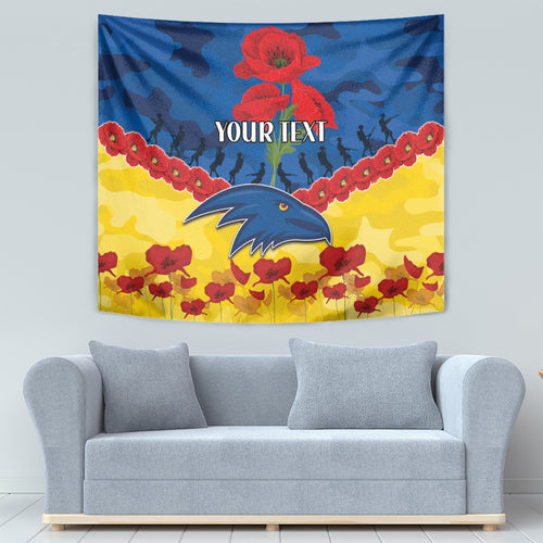 Custom Adelaide Crows Football Tapestry ANZAC Lest We Forget