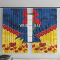 Custom Adelaide Crows Football Window Curtain ANZAC Lest We Forget