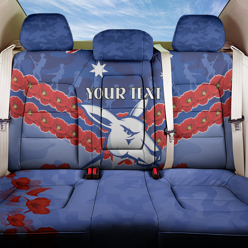 Custom Kangaroos Football Back Car Seat Cover ANZAC Lest We Forget