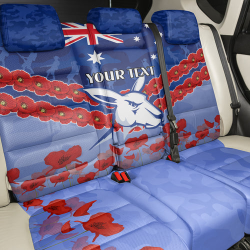Custom Kangaroos Football Back Car Seat Cover ANZAC Lest We Forget