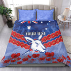 Custom Kangaroos Football Bedding Set ANZAC Lest We Forget