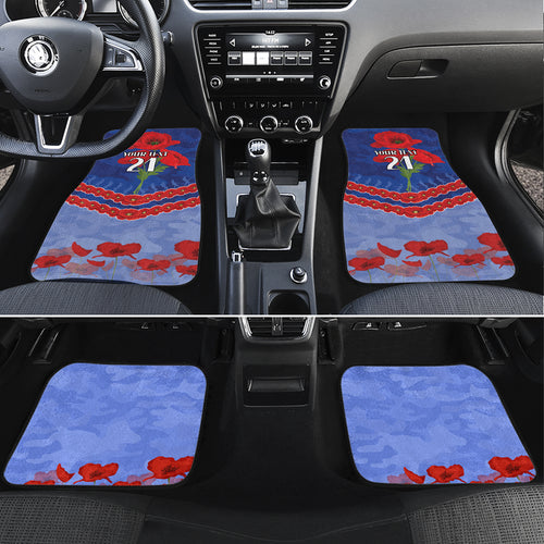 Custom Kangaroos Football Car Mats ANZAC Lest We Forget