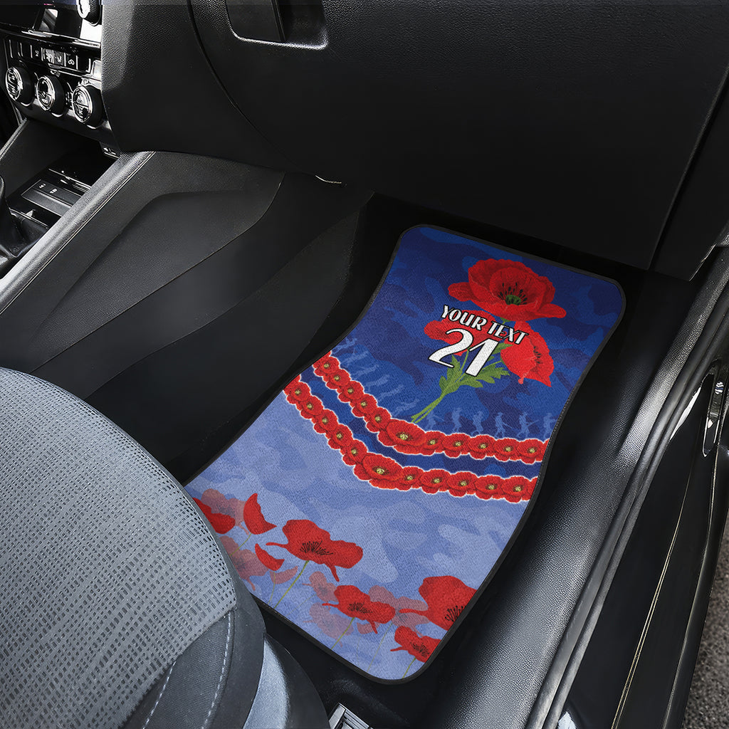 Custom Kangaroos Football Car Mats ANZAC Lest We Forget