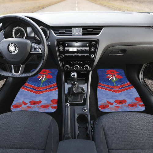 Custom Kangaroos Football Car Mats ANZAC Lest We Forget