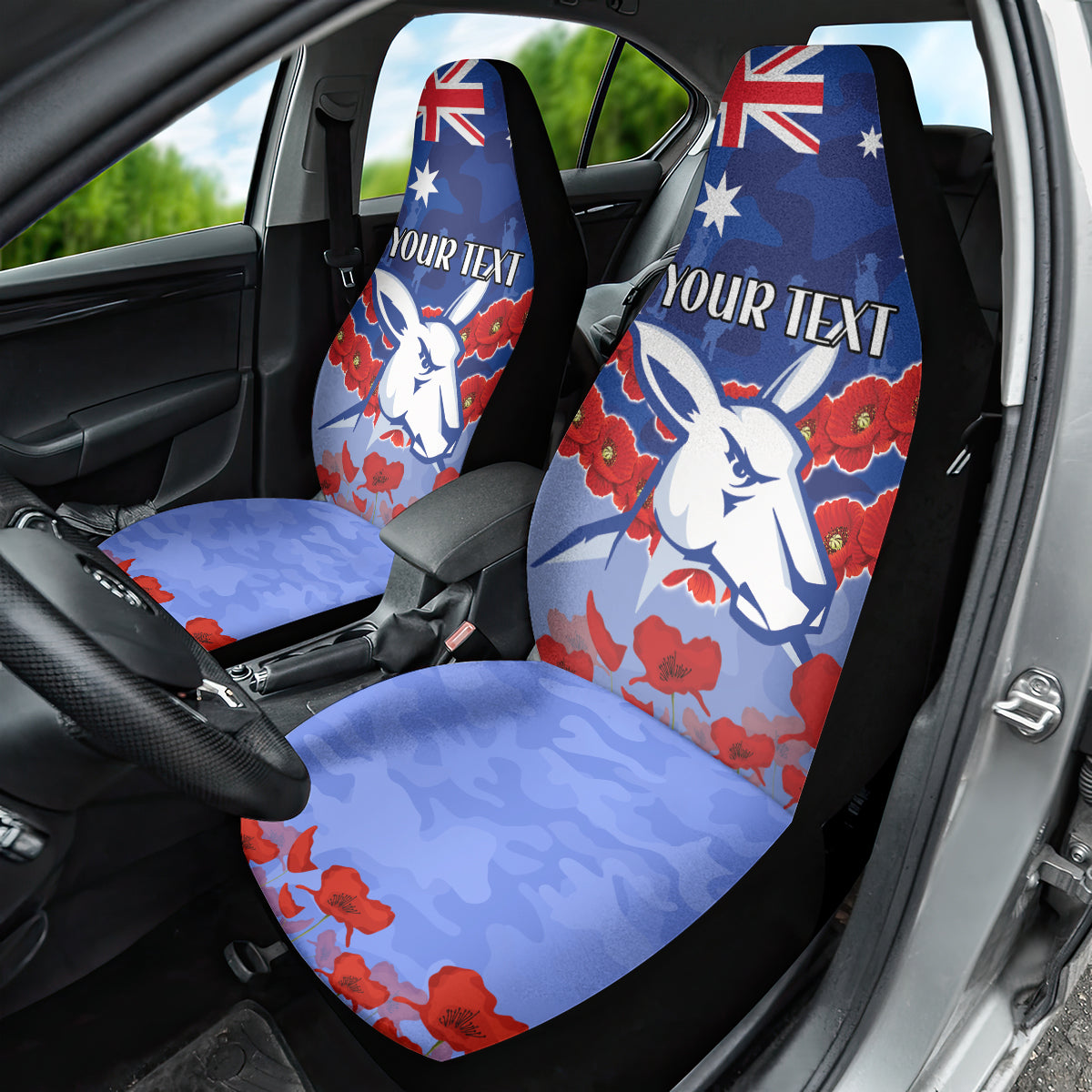 Custom Kangaroos Football Car Seat Cover ANZAC Lest We Forget