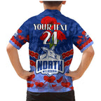 Custom Kangaroos Football Family Matching Mermaid Dress and Hawaiian Shirt ANZAC Lest We Forget