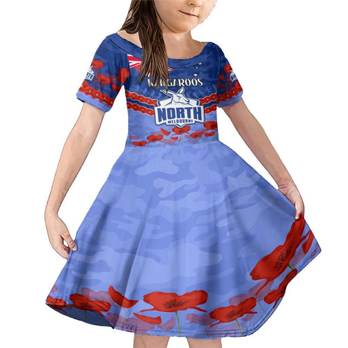 Custom Kangaroos Football Family Matching Mermaid Dress and Hawaiian Shirt ANZAC Lest We Forget