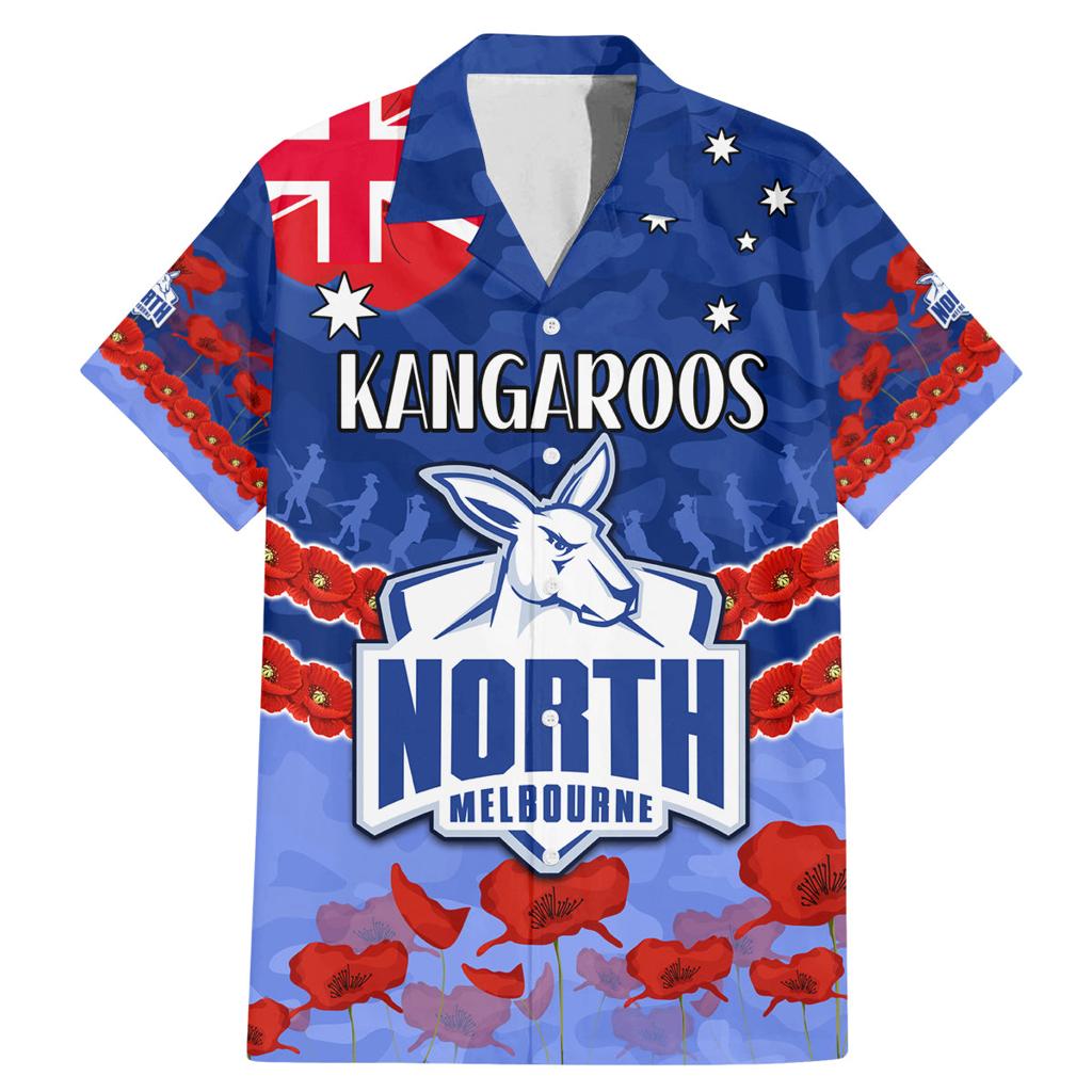 Custom Kangaroos Football Family Matching Mermaid Dress and Hawaiian Shirt ANZAC Lest We Forget