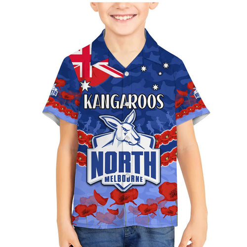 Custom Kangaroos Football Family Matching Mermaid Dress and Hawaiian Shirt ANZAC Lest We Forget