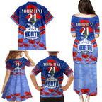 Custom Kangaroos Football Family Matching Puletasi and Hawaiian Shirt ANZAC Lest We Forget