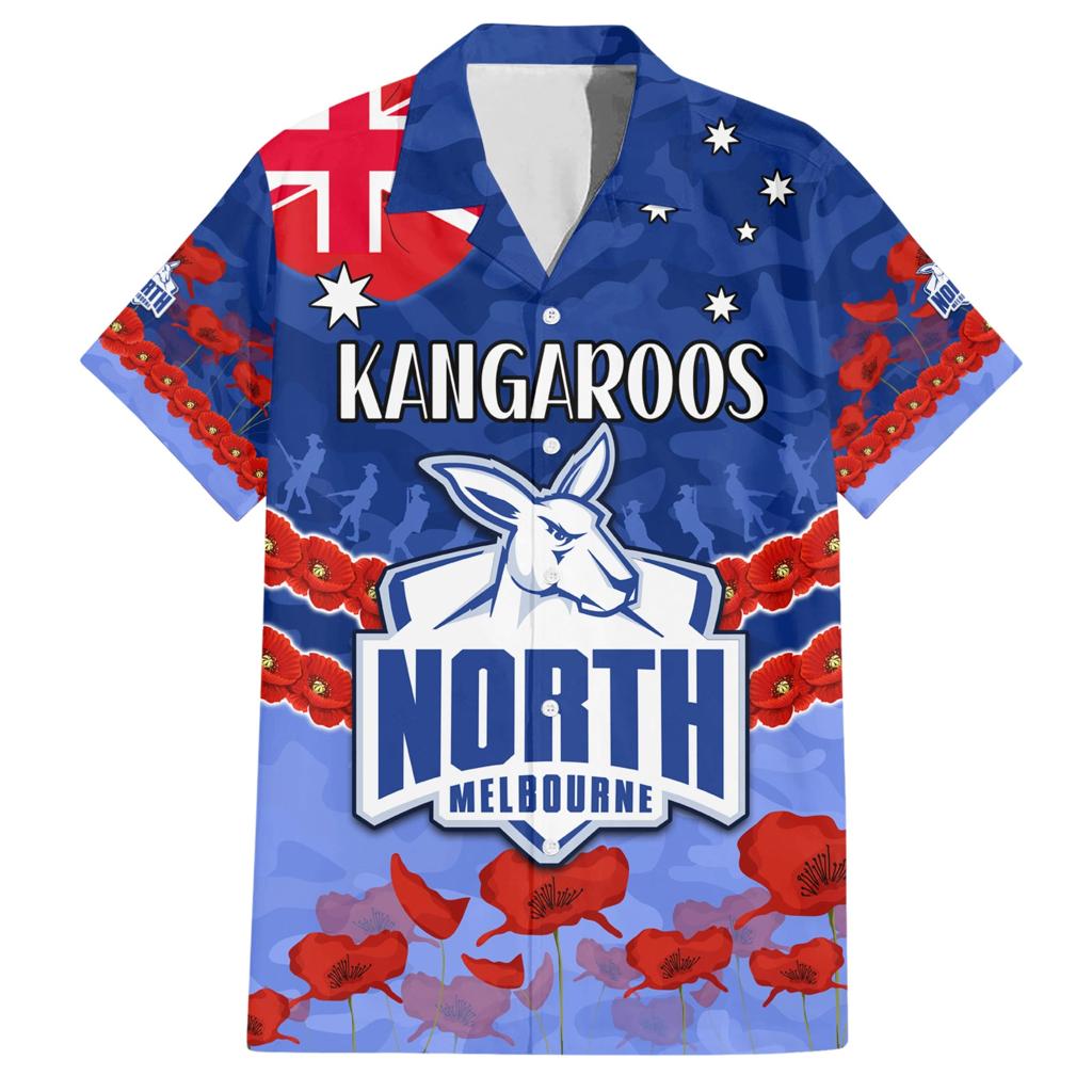 Custom Kangaroos Football Family Matching Short Sleeve Bodycon Dress and Hawaiian Shirt ANZAC Lest We Forget