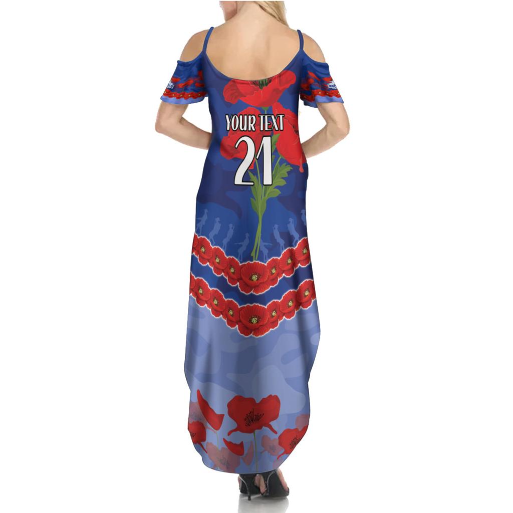 Custom Kangaroos Football Family Matching Summer Maxi Dress and Hawaiian Shirt ANZAC Lest We Forget