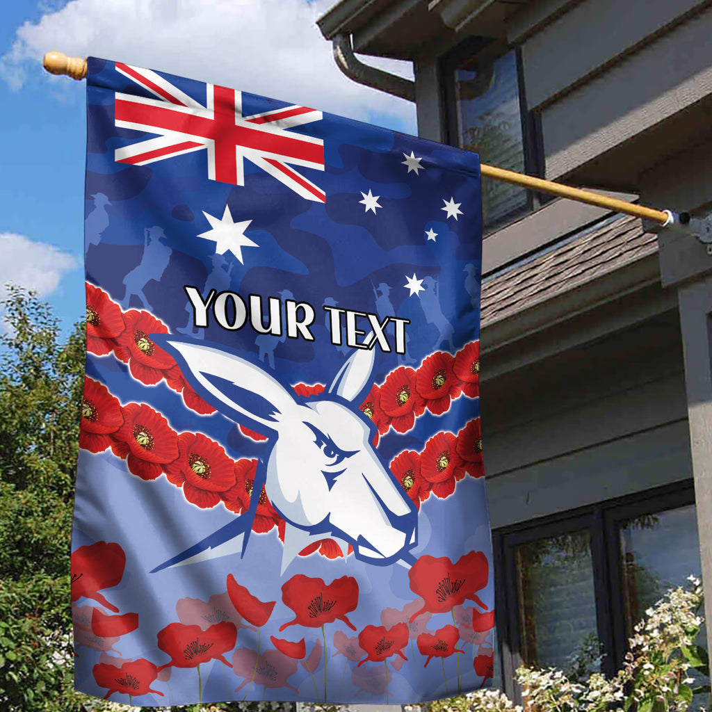 Custom Kangaroos Football Garden Flag ANZAC Lest We Forget