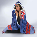 Custom Kangaroos Football Hooded Blanket ANZAC Lest We Forget