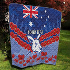 Custom Kangaroos Football Quilt ANZAC Lest We Forget