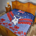 Custom Kangaroos Football Quilt ANZAC Lest We Forget